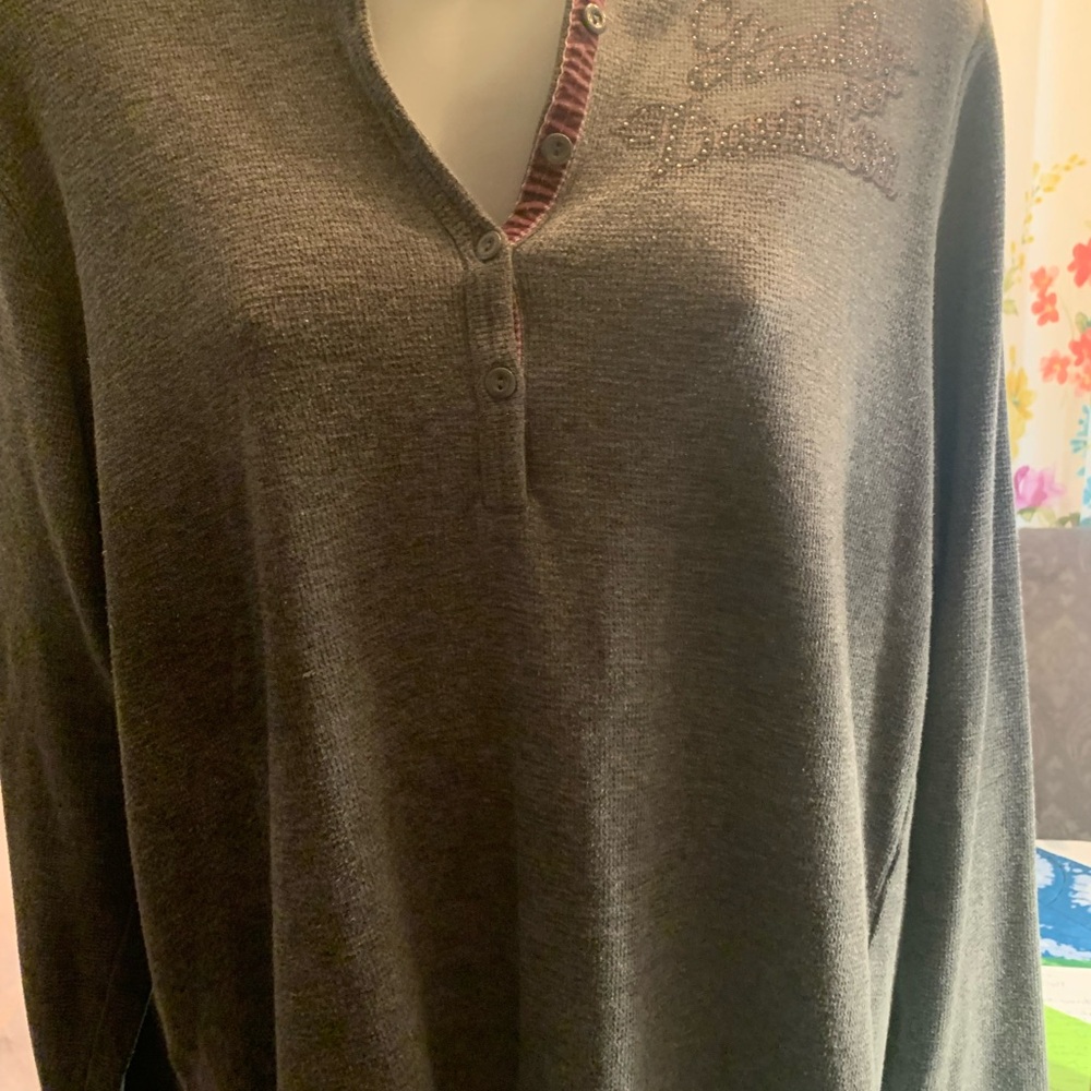 Harley-Davidson Gray Long Sleeve Knit Hoodie